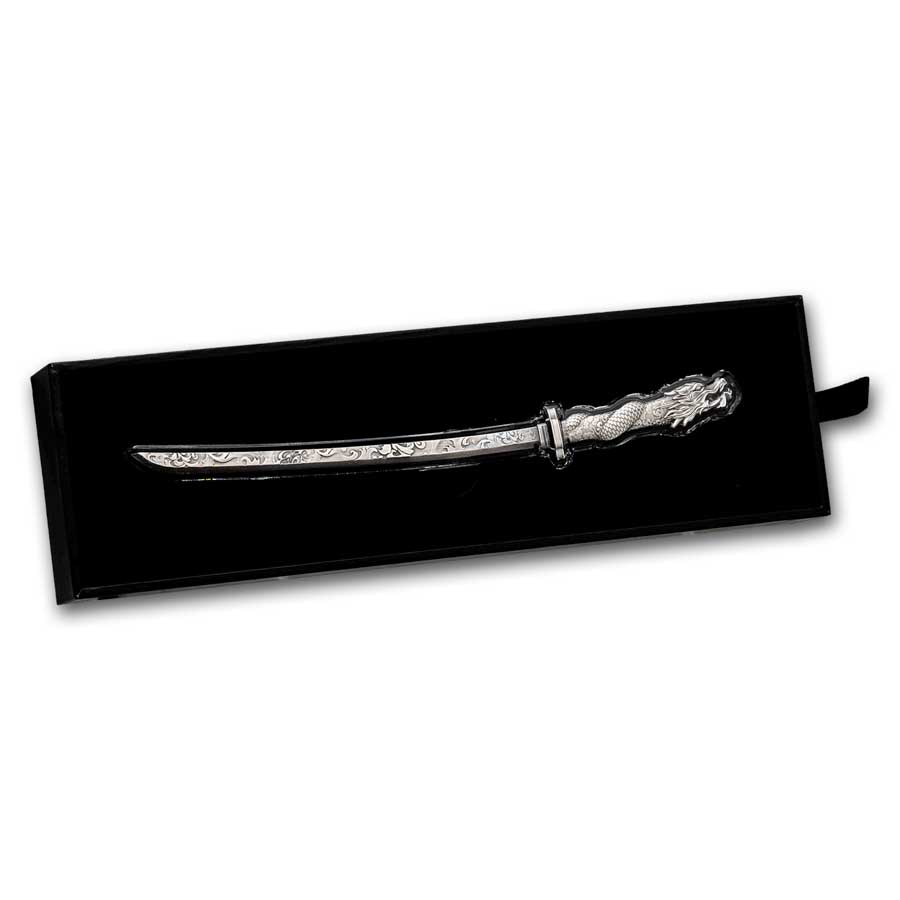 2024 Rep.of Chad 2 oz Silver Katana Sword Shaped Coin | eBay